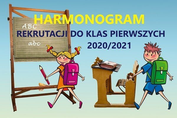 Harmonogram rekrutacji do klas pierwszych szkół podstawowych 2020/2021