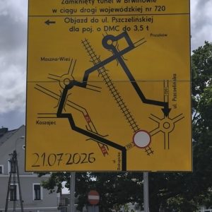 Zamknięcie tunelu w Brwinowie
