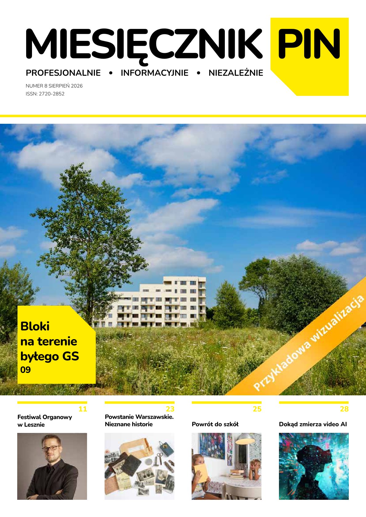 okłądka miesięcznik PIN blok trawa