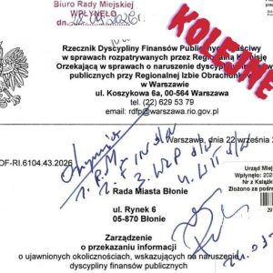 Grubszy temat. Rzecznik Finansów Publicznych wydaje zarządzenie.