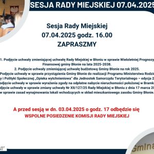 Sesja Rady Miejskiej 07.04.2025 godz. 16