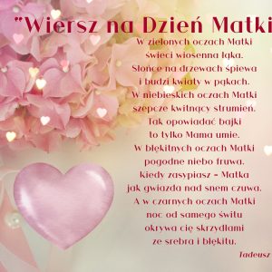 Życzenia składamy – bo dziś jest DZIEŃ MAMY!