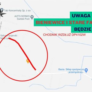 Będzie chodnik w Bieniewicach i Starych Faszczycach na ul. Gimnazjalnej!