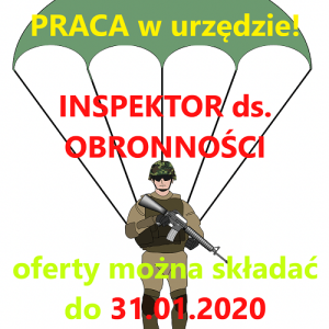 Rekrutacja na stanowisko w urzędzie w Błoniu – INSPEKTOR ds. OBRONNOŚCI