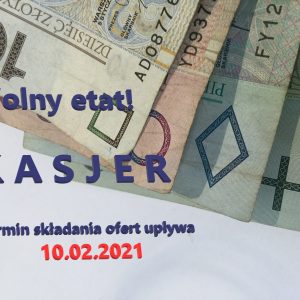 KASJER do gminy Błonie poszukiwany – termin składania ofert do 10.02.2021.