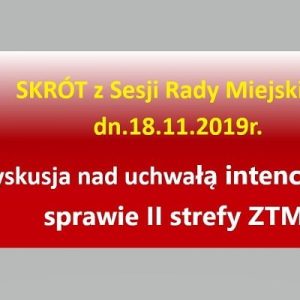 Sesja Rady Miejskiej z dn. 18.11.2019 – W PIGUŁCE