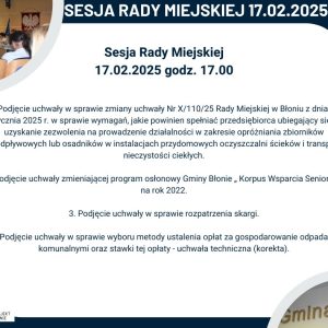 Sesja Rady Miejskiej 17.02.2025