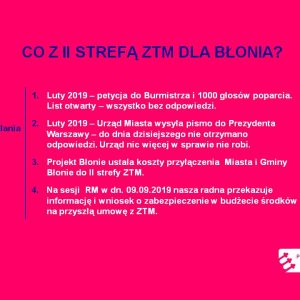 Co z II strefą ZTM dla Błonia?